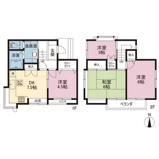 神奈川県横浜市港南区港南2【一戸建】の間取り