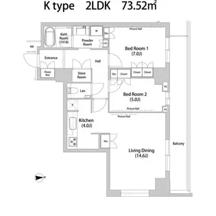 品川ハート ビュータワー【18階】の間取り