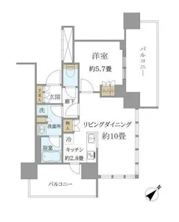 東京都港区海岸1【マンション】の間取り