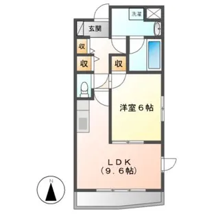 ラフィネ清華【3階】の間取り