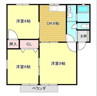 ベルデュール里【2階】の間取り