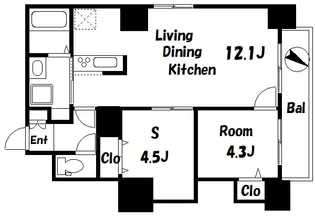 グランデュール富士【10階】の間取り