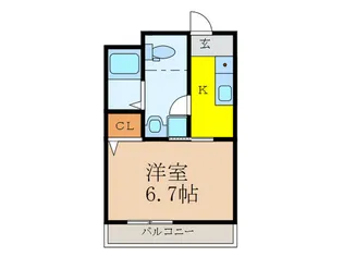 サンクラッソ 茨木駅前【2階】の間取り
