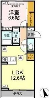 ボヌールK【1階】の間取り