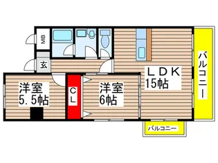 カーサ六番町【5階】の間取り
