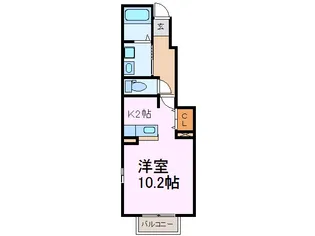 ソレイユA【1階】の間取り
