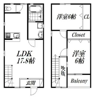 静岡県浜松市中央区富塚町【一戸建】の間取り