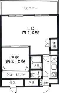 宮城県仙台市若林区新寺2【マンション】の間取り