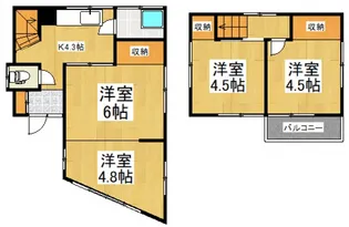 埼玉県川越市大字木野目【一戸建】の間取り