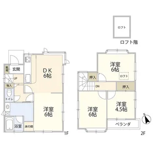 千葉県船橋市上山町2【一戸建】の間取り