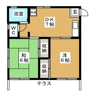 エディハウスB棟【1階】の間取り