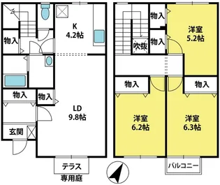 埼玉県北足立郡伊奈町内宿台5【一戸建】の間取り