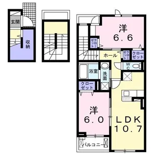 シャルマンビップII【3階】の間取り