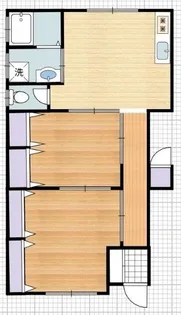 西島ハイツ【1階】の間取り