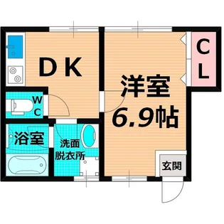 Liloアパートメント鶴見【2階】の間取り