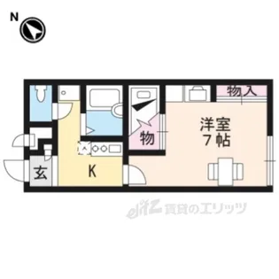 レオパレス札の辻【1階】の間取り