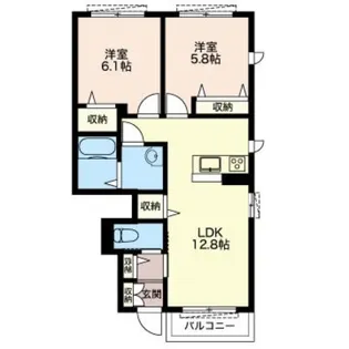 アザレアII【1階】の間取り