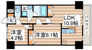 Hokulea Sendai【8階】の間取り