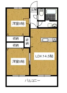 アヴァンテージ高野IV【1階】の間取り