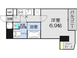サムティ西長堀リバーフロント【10階】の間取り