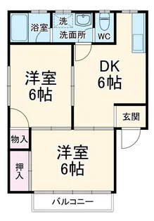 コーポグリーンタウン【1階】の間取り