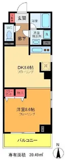 シャンティオン【5階】の間取り