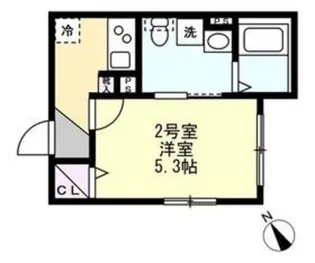 ベイルーム本厚木元町【2階】の間取り