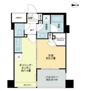 ライオンズシティ蔵前【6階】の間取り