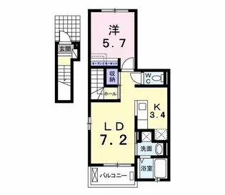 リンム三好ヶ丘【2階】の間取り
