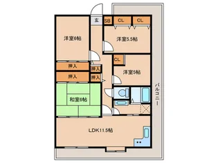 浜寺ギャラリーコート【7階】の間取り