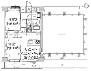 エルフォルテ東日暮里【7階】の間取り