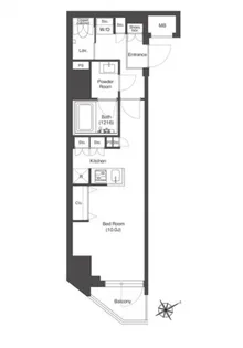 コンフォリア門前仲町サウス【5階】の間取り