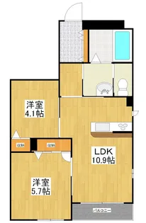 サニーヒルズ【1階】の間取り