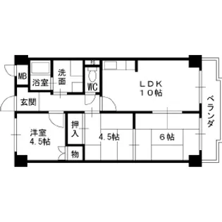 ウエストヒル【4階】の間取り