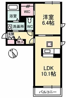 クオーレ光I【1階】の間取り