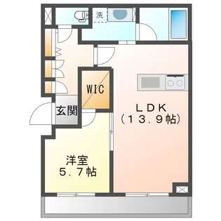 シャーメゾン富田【1階】の間取り