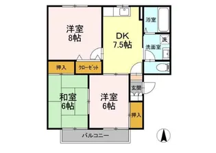 トゥインクルコ-ト【2階】の間取り