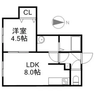 バンブー南6条(バンブーミナミロクジョウ)【3階】の間取り