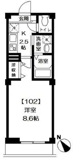 ニューサンハイム【1階】の間取り