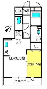 メテオール【1階】の間取り