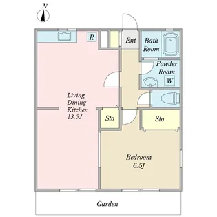 パラシオン ガルネーレ【1階】の間取り