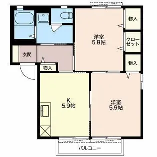 プチフォーレ【2階】の間取り