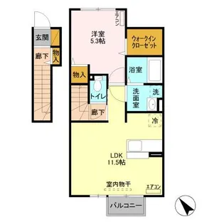 グランドゥール大野原I【1階】の間取り