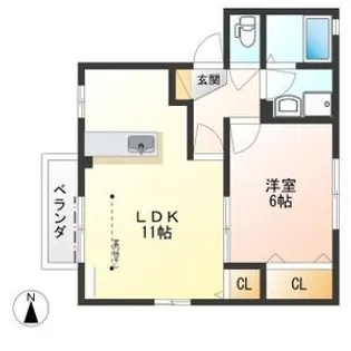 リヴェールI【2階】の間取り