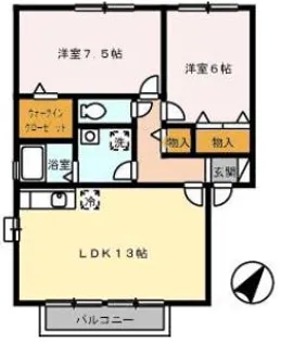 アグレアーブル春日 A棟【2階】の間取り