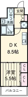 プラウランド堀田【9階】の間取り
