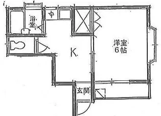 亀田ハイツ【1階】の間取り