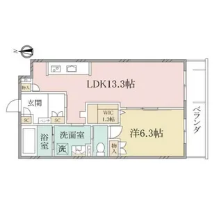 (シニア限定)ヘーベルヴィレッジ吉祥寺北【1階】の間取り