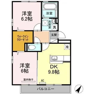 ランド アクシス高井【2階】の間取り