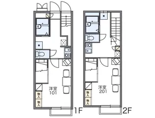 レオパレスプライベートヒルズ【2階】の間取り